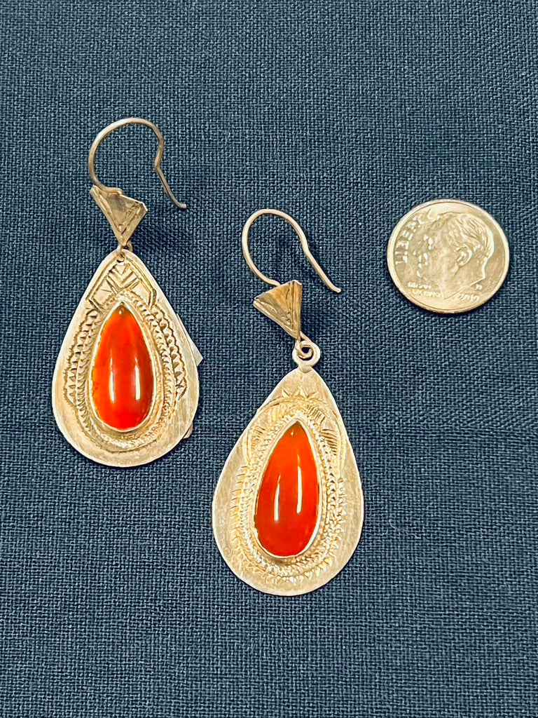 CARNELIAN TEARDROPS EARRINGS