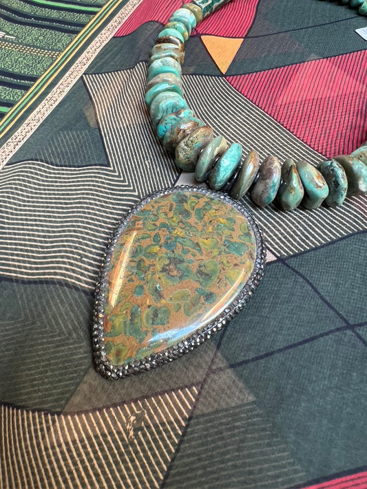ROUGH & REFINED TURQUOISE NECKLACE
