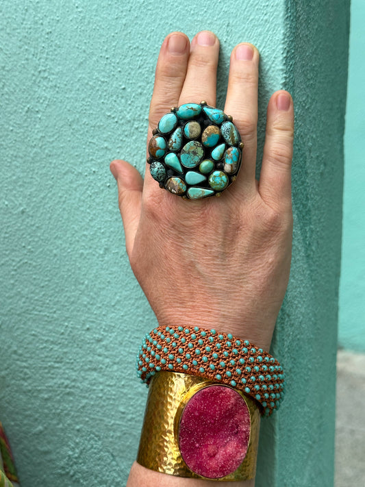 MONUMENTAL MOSAIC TURQUOISE RINGS