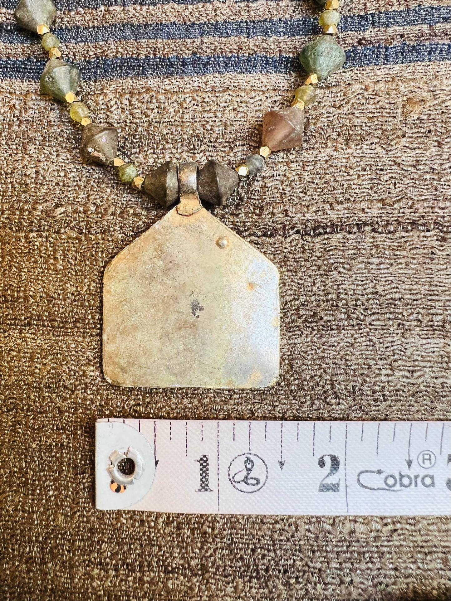 AUTUMN FERN TEMPLE ANCIENT SEA GLASS NECKLACE