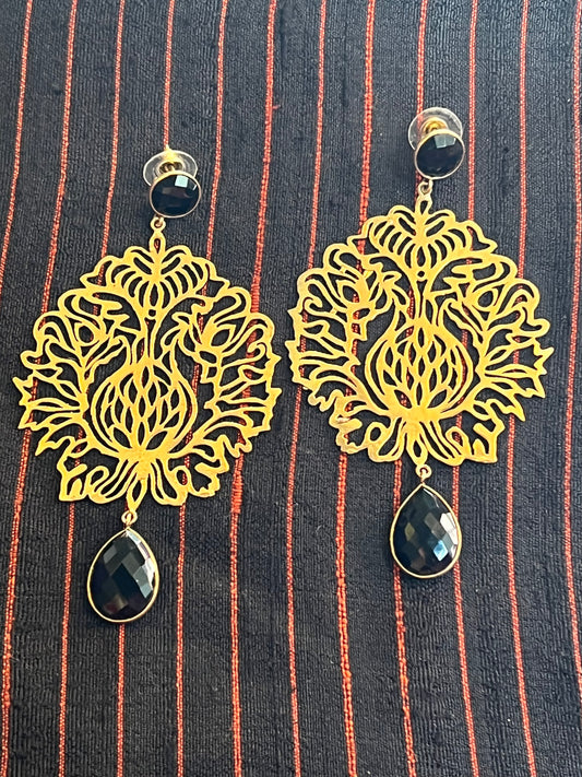 FLORENTINE LACE SPINEL EARRINGS