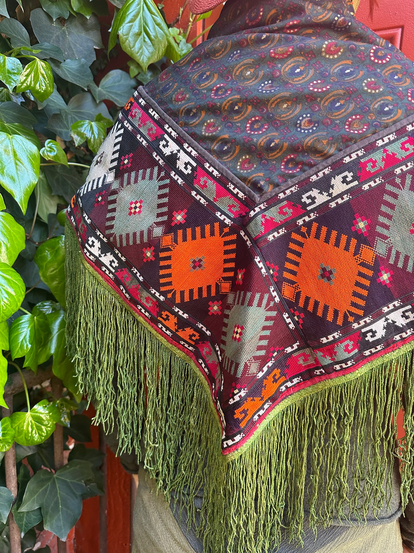 UZBEK LAKAI NEEDLEPOINT FRINGE 'WEAR-WITH-ALL'