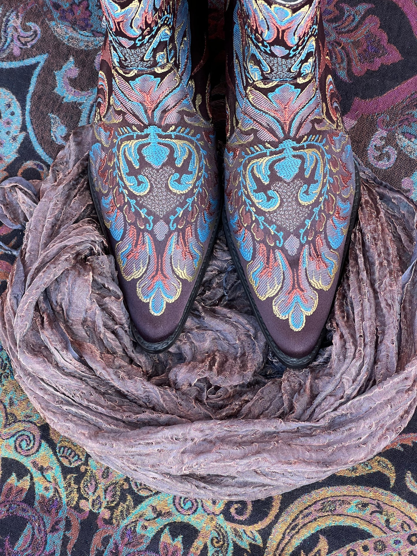 WINE FLOWER BOOTIE