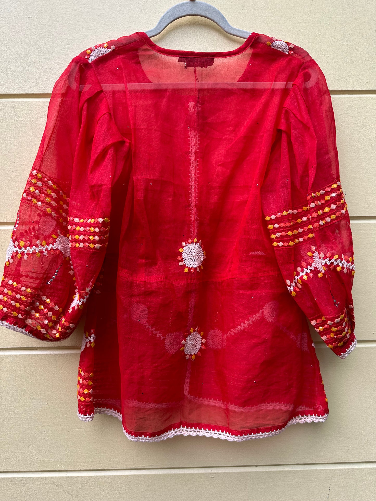 CARDINAL RED BLOUSE