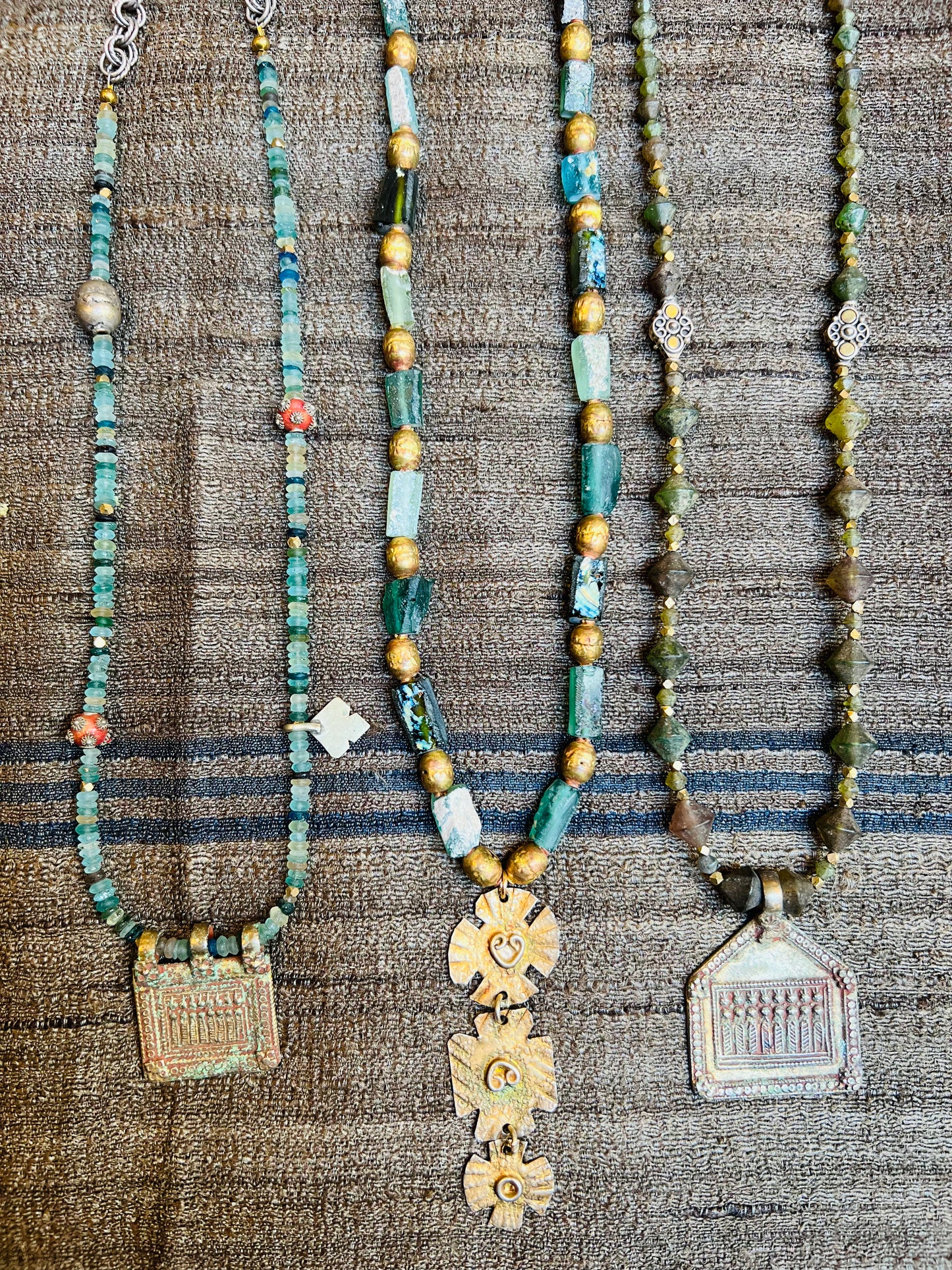 ANCIENT AQUA: Ancient Roman Sea Glass Necklace