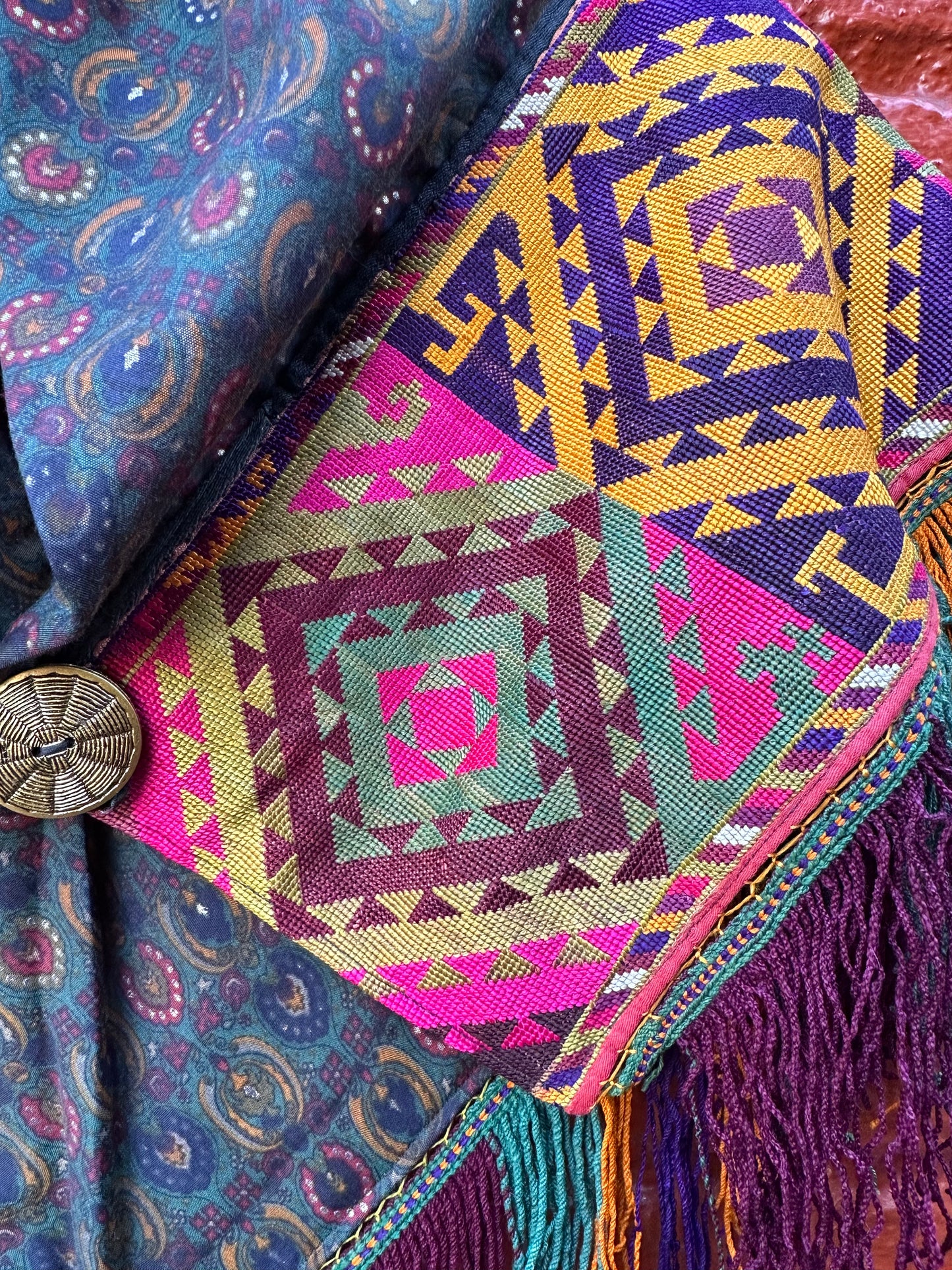 UZBEK LAKAI NEEDLEPOINT FRINGE 'WEAR-WITH-ALL'