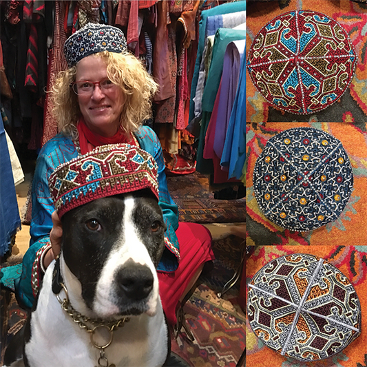 Embroidered Muslim style cap Andrea Serrahn Serrahna