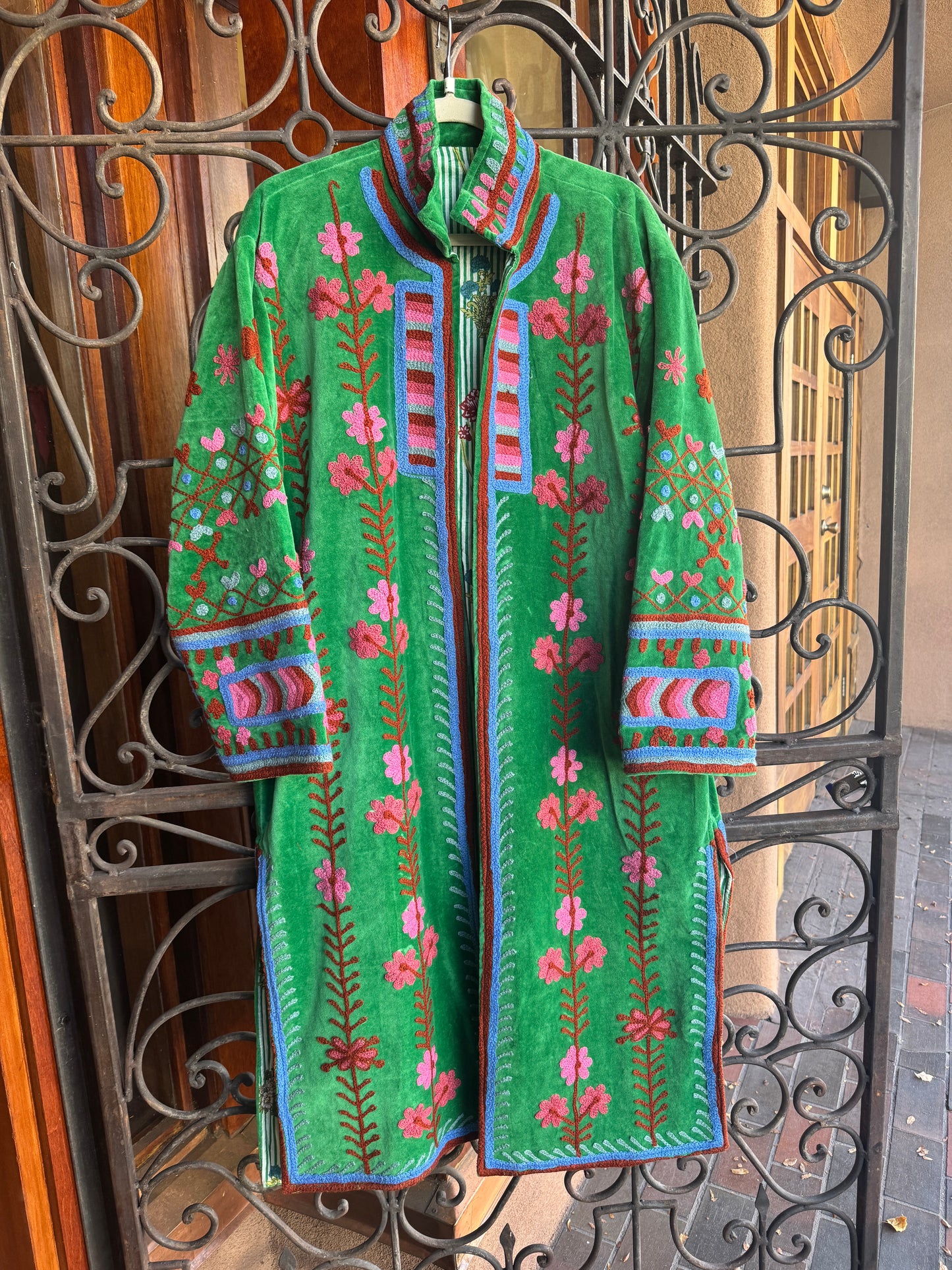 DAISY CHAIN COTTON VELVET COAT