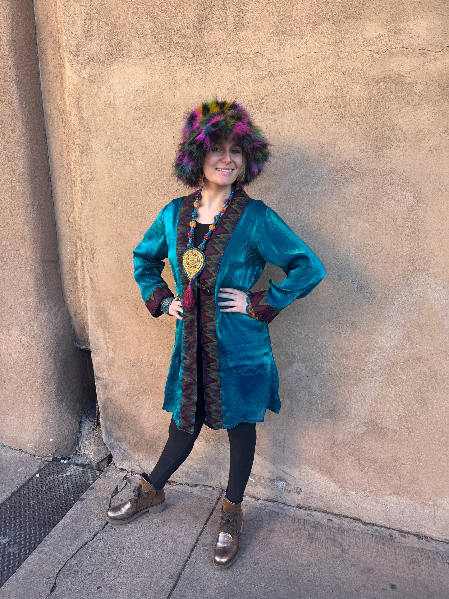 IRRIDESCENT SHIMMER SWING COATS