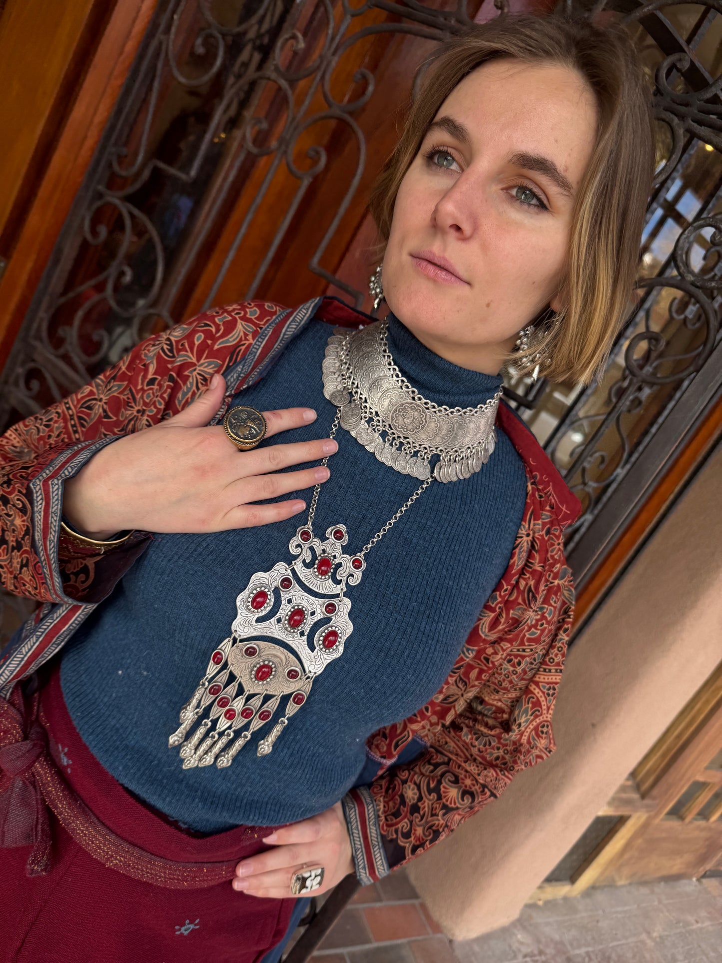 TURKISH DELIGHT SILVER BERRY RESIN NECKLACE