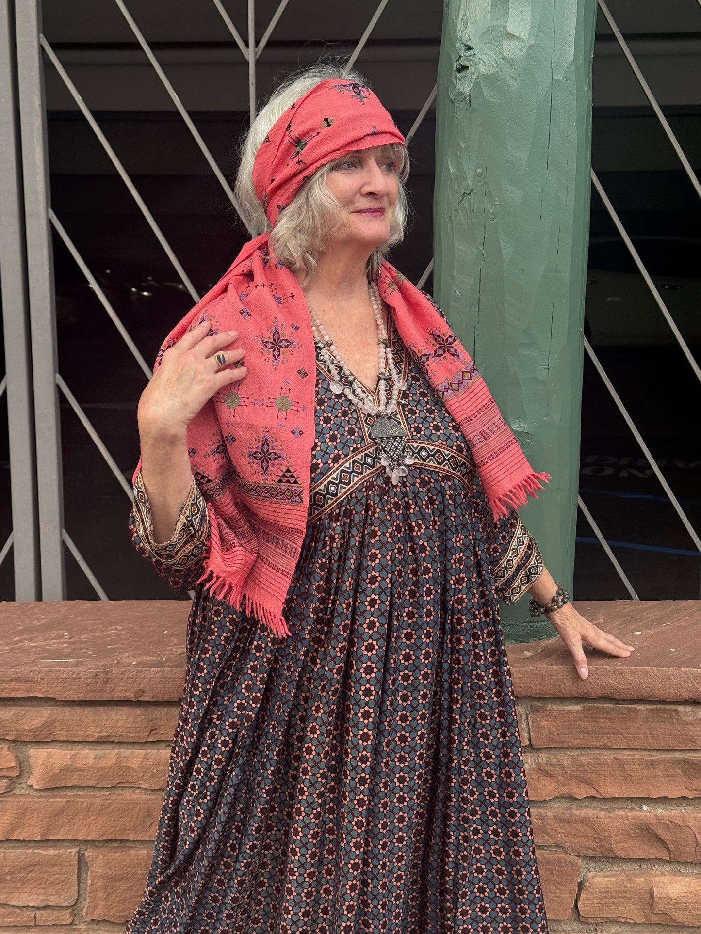 MASTERPIECE SOOF WOOL SCARF HANDLOOM HANDSPUN HAND EMBROIDERED