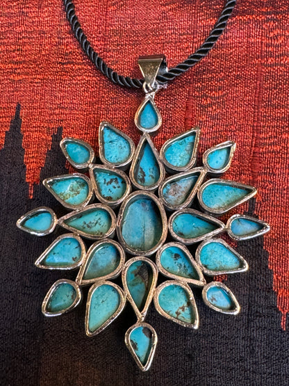 TUSCON TURQUOISE STAR MOSAIC PENDANT