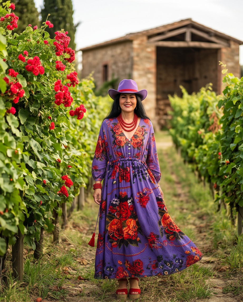 ALEGRA MAXI DRESS PURPLE  BEGONIA