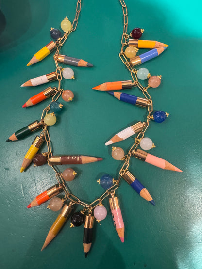 WHIMSICAL COLORIFIC PENCIL NECKLACE