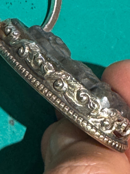 QUAN YIN HAND CARVED LABRADORITE PENDANT COLLAR NECKLACE