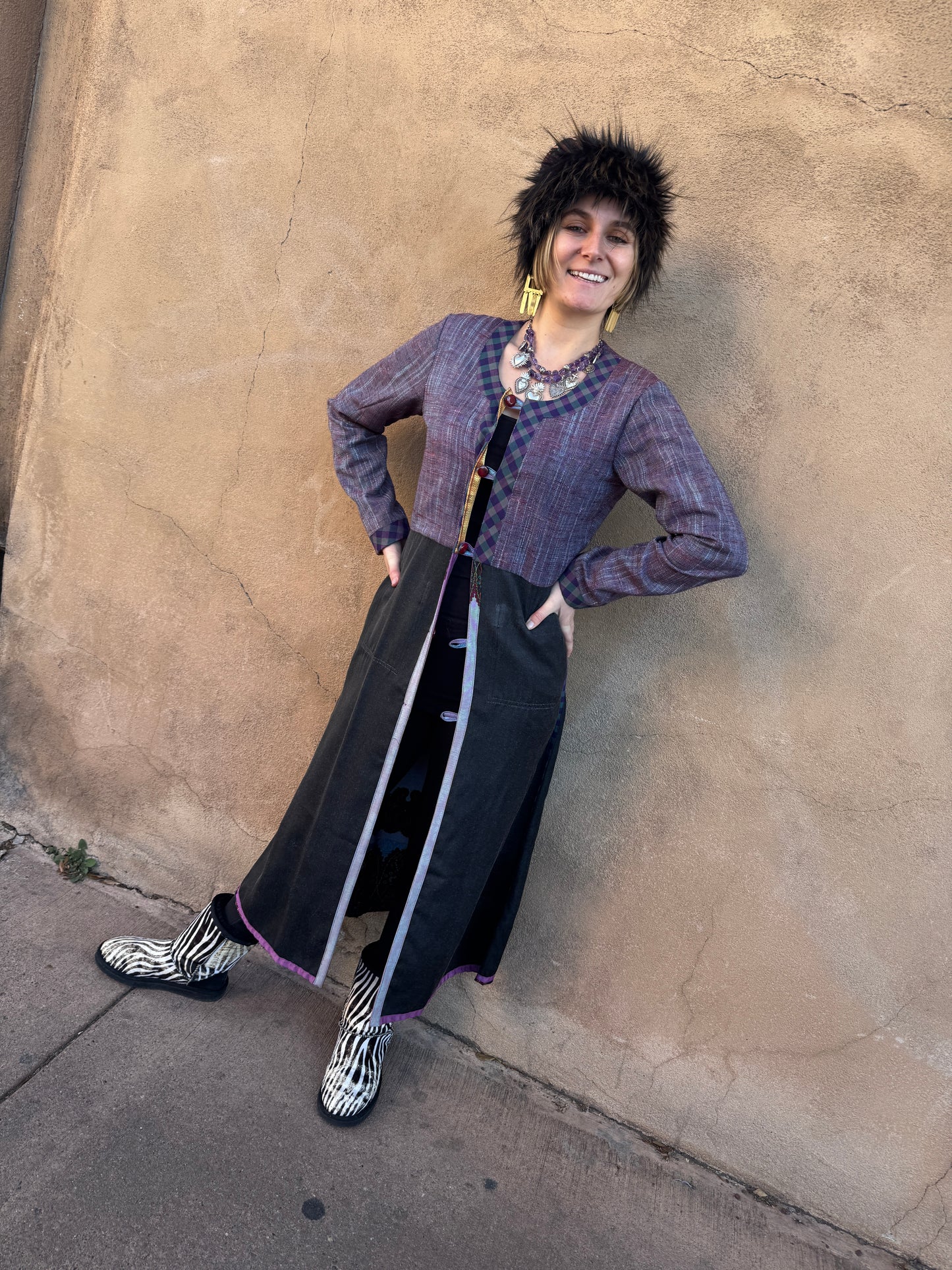 COLLAGE COAT PLUM BERRY