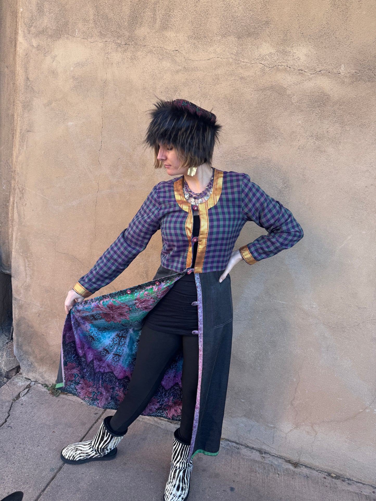 COLLAGE COAT PLUM BERRY