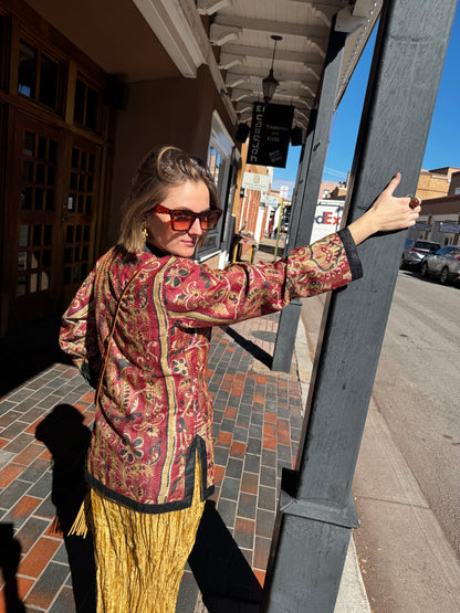 REVERSIBLE QUILTED SILK JACKET FOR ALL SEASONS