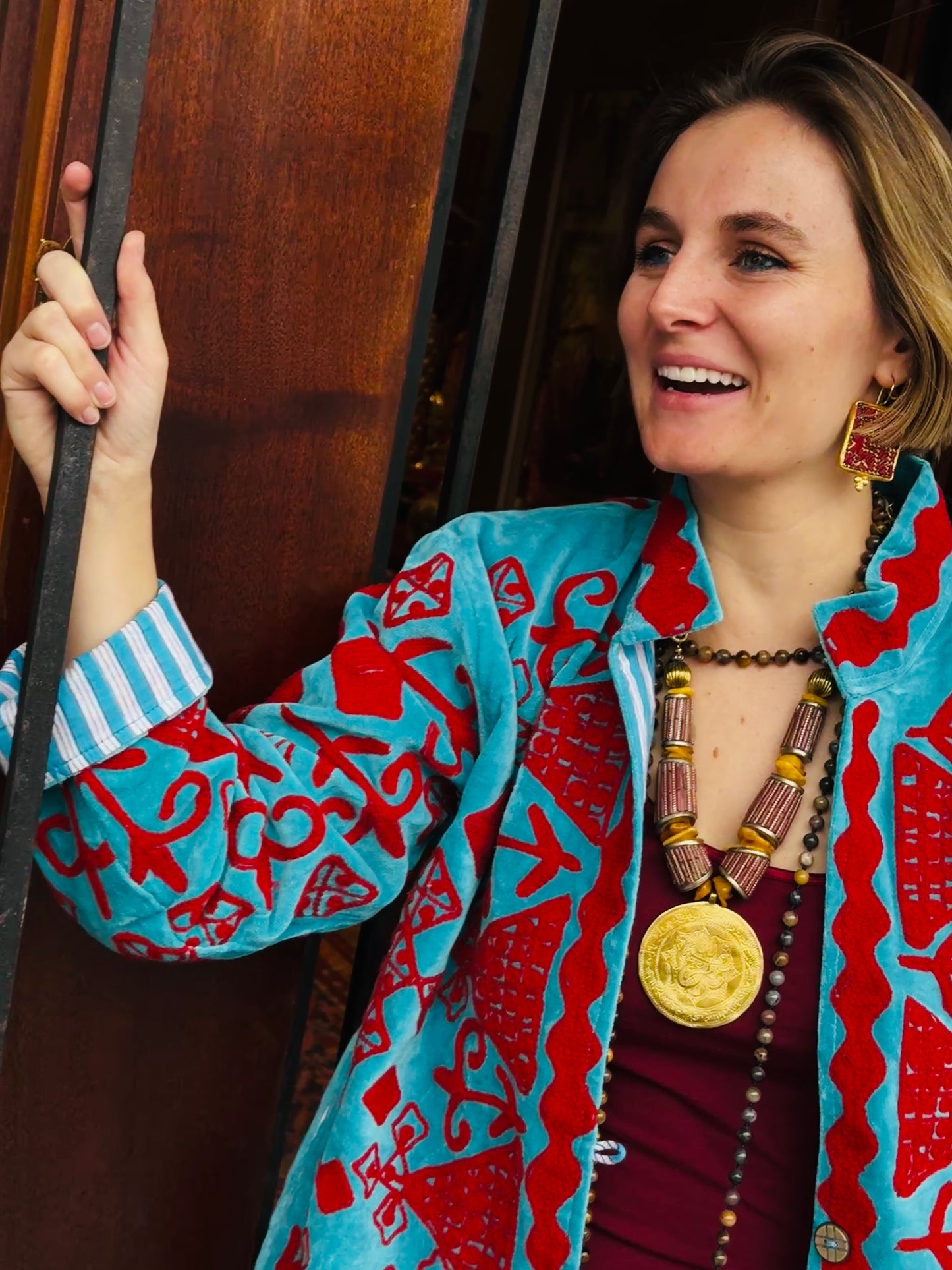 TUAREG JACKET EMBROIDERED VELVET