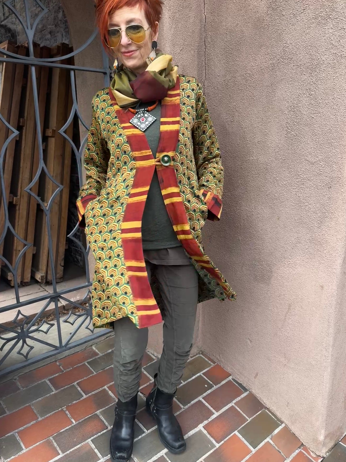 HONEYCOMB SWING COAT