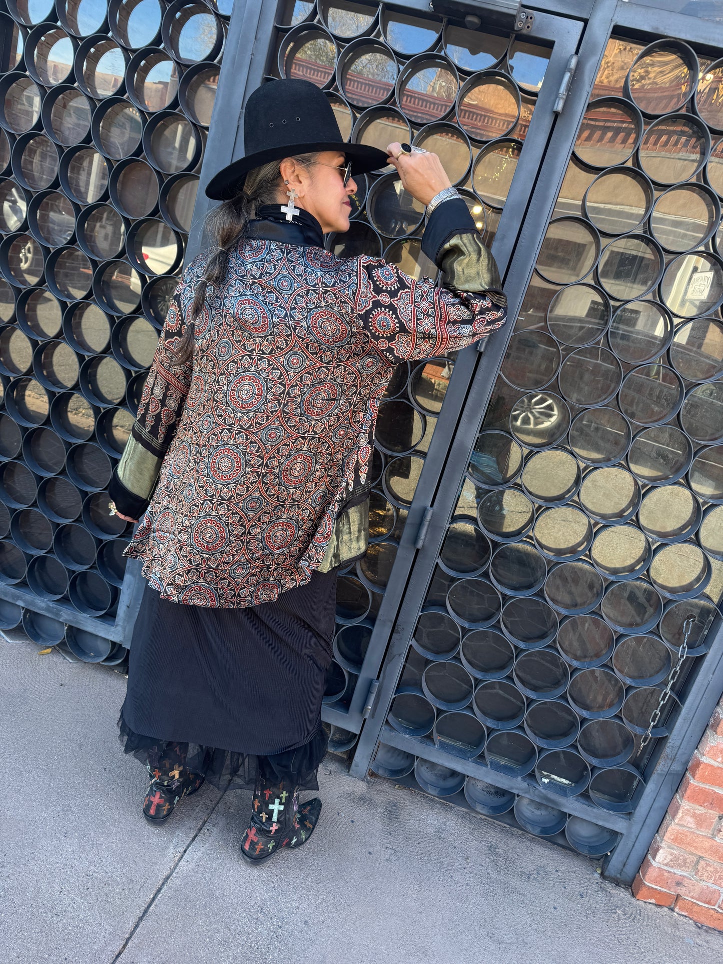 AJRAKH MIRRORED SWING JACKET