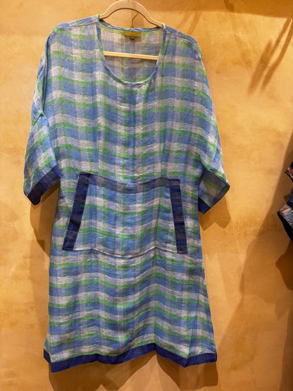 LINEN LINA DRESS HAND LOOMED