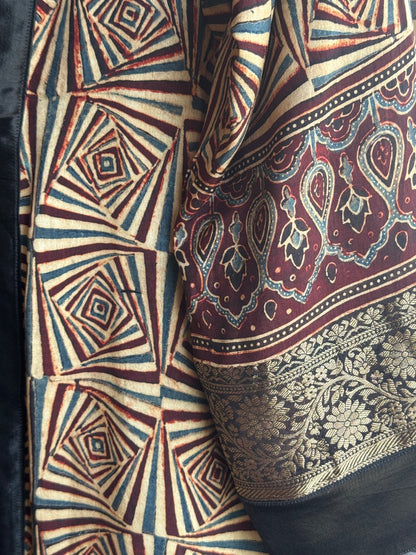 AJRAKH GEO RICH SWING COAT