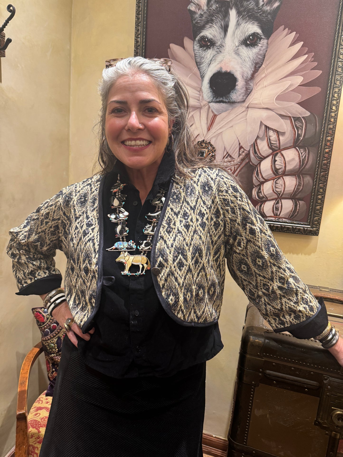 SNAKESKIN SEQUIN BOLERO