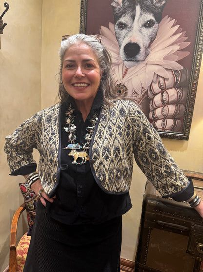 SNAKESKIN SEQUIN BOLERO