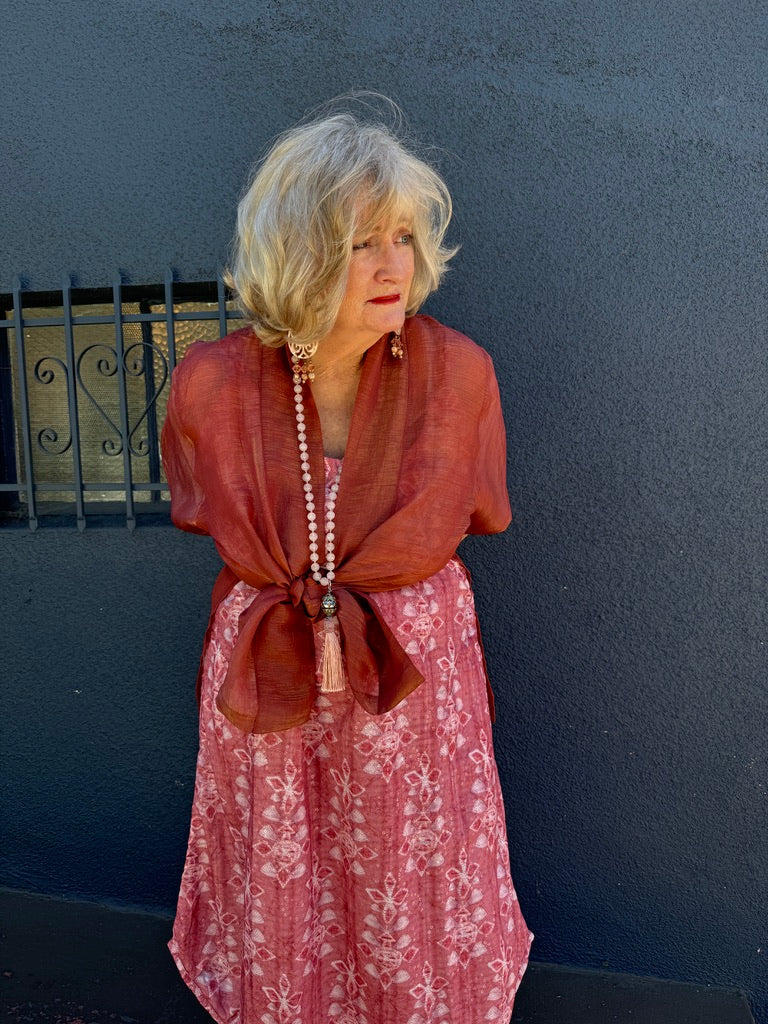 ROMANTIC ROSÈ SLOUCH SLIP DRESS