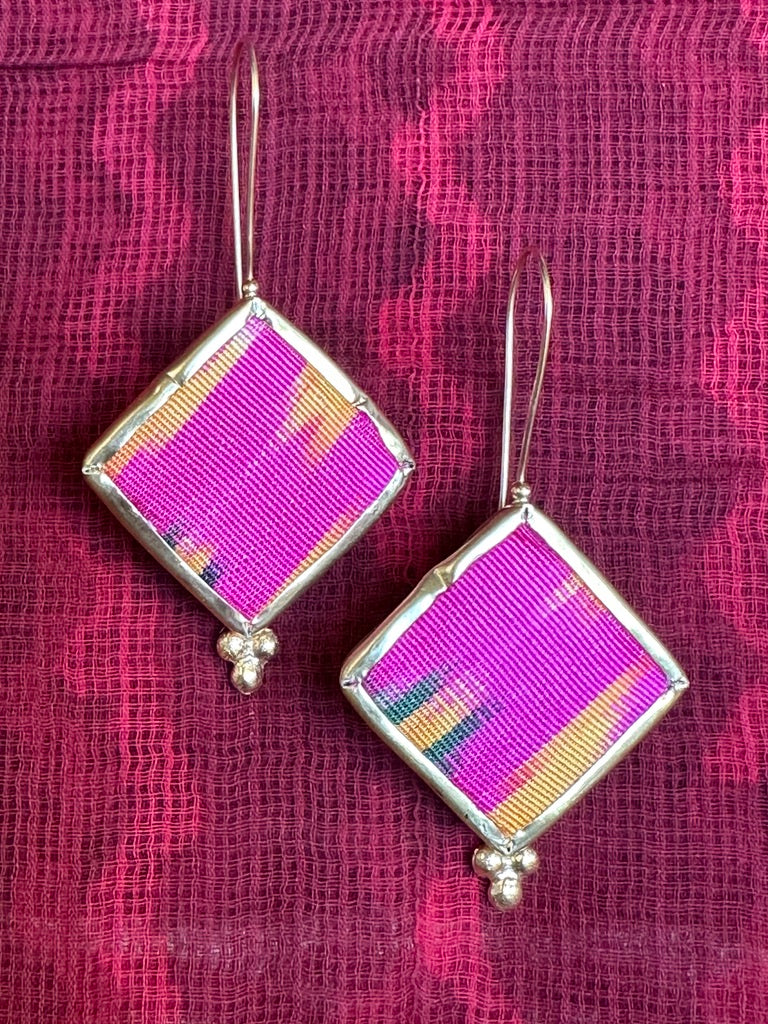 BERRY ABSTRACT EARRINGS