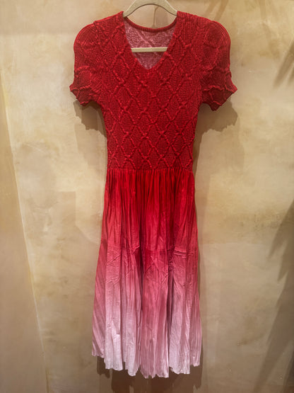 GENEVIEVE OMBRE SMOCK TOP DRESS