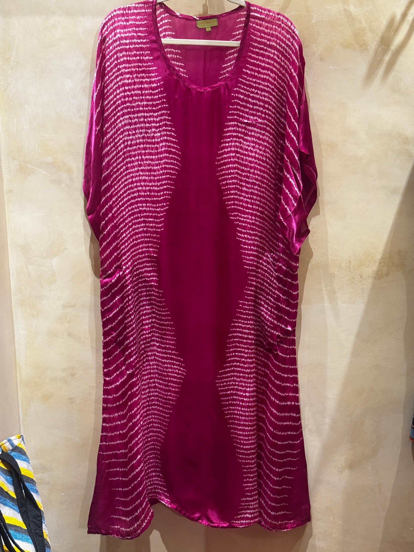 PINK CLOUD SHIBORI KAFTAN