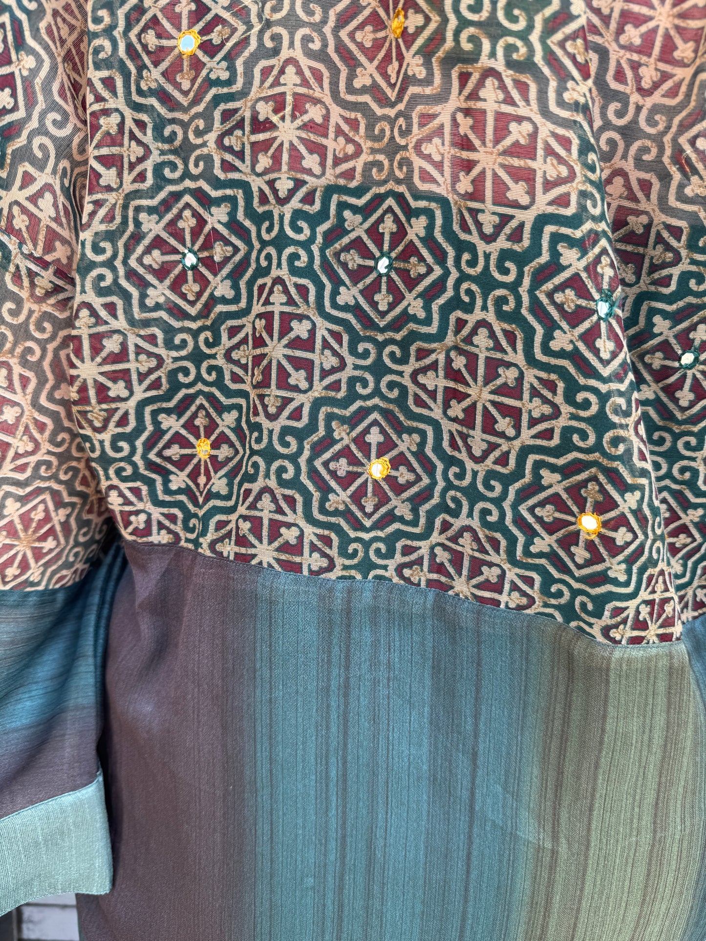 TEAL TILE KIMONOS - SHORT