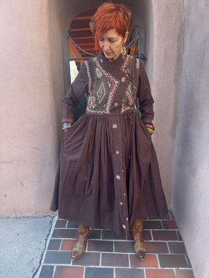 RABARI MAXI COAT DRESS