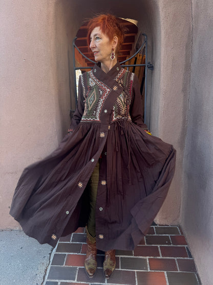 RABARI MAXI COAT DRESS