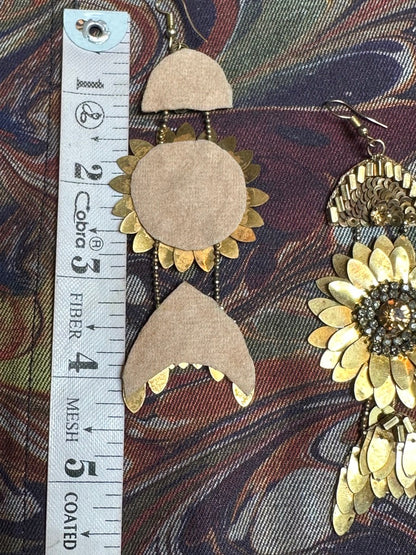 GOLD FLOWERS SPRING MAY SHOWERS EARRINGS