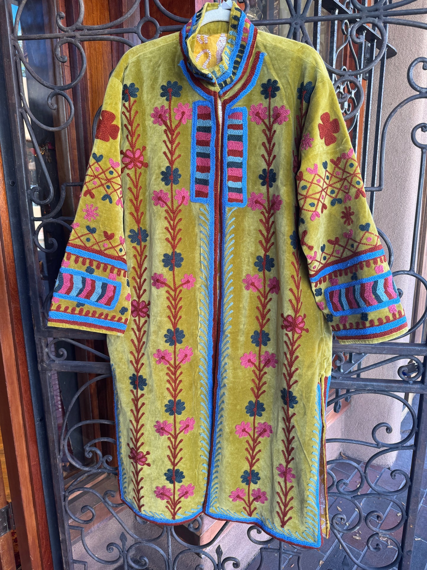 DAISY CHAIN COTTON VELVET COAT