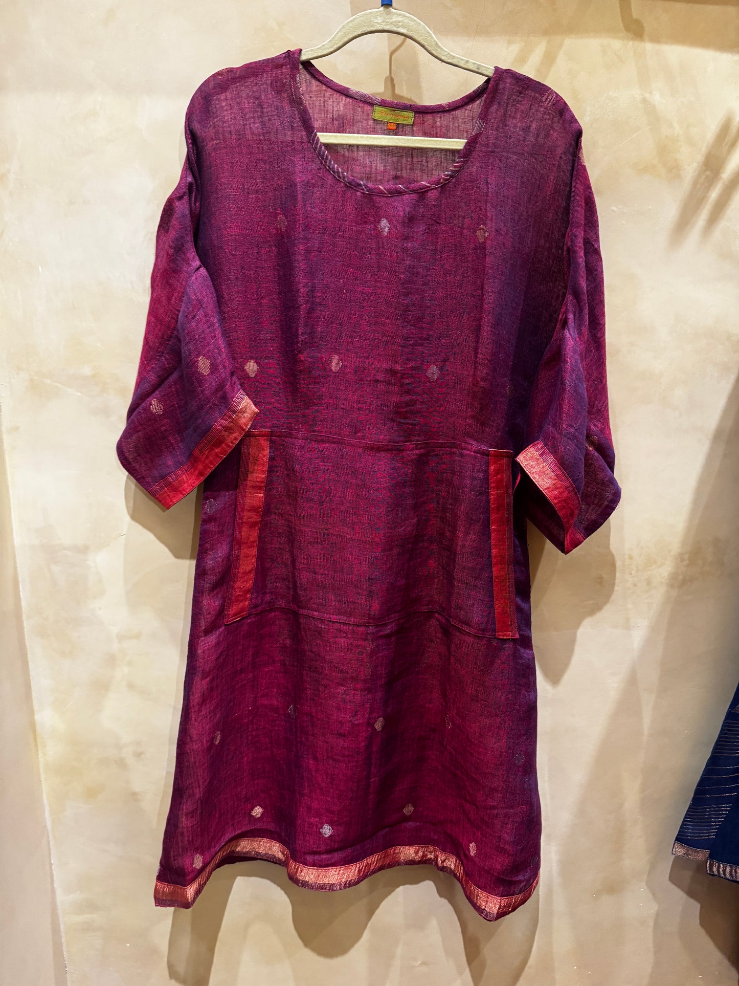 LINEN LINA DRESS HAND LOOMED
