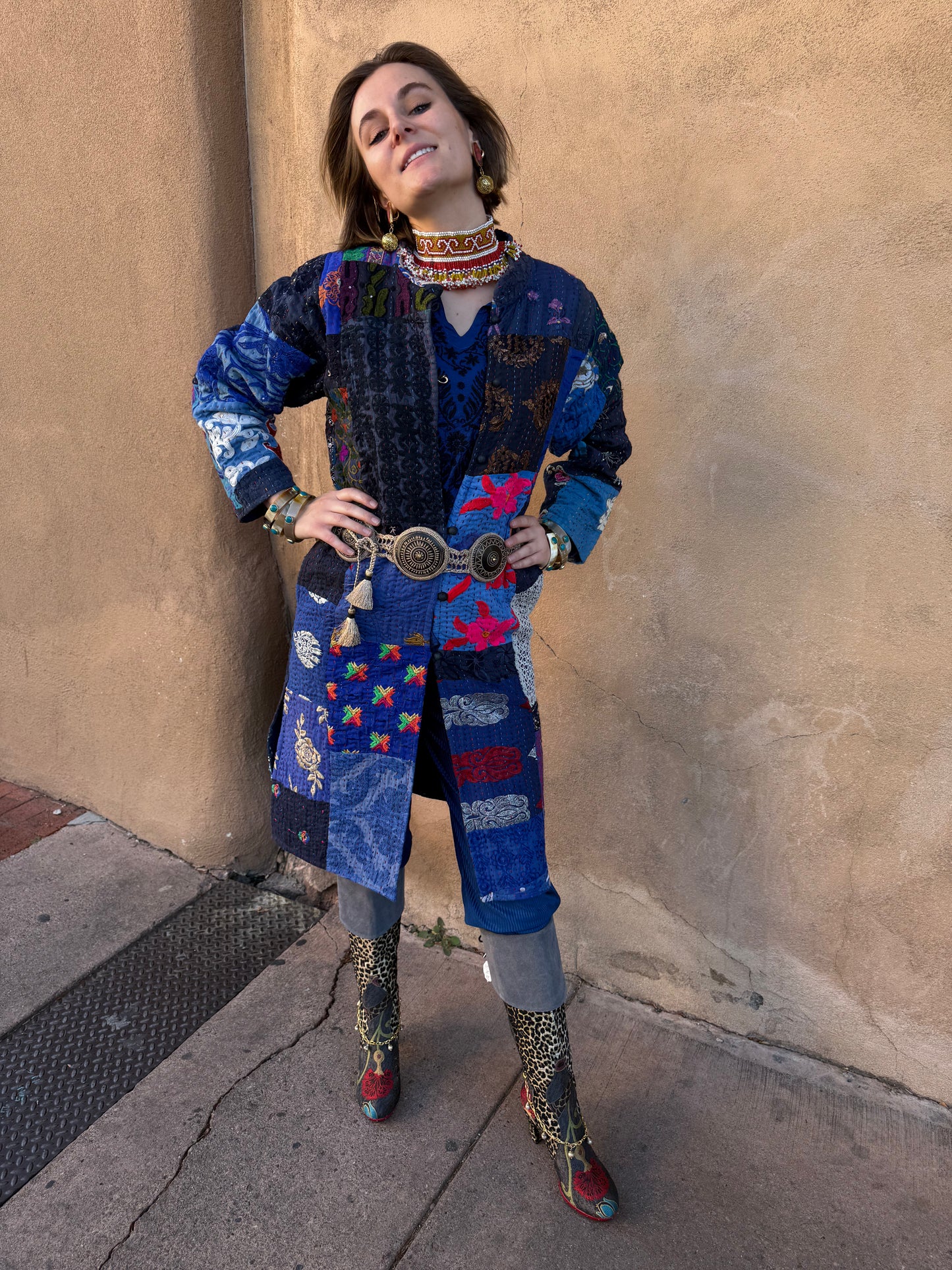 PATCHWORK NEHRU COAT