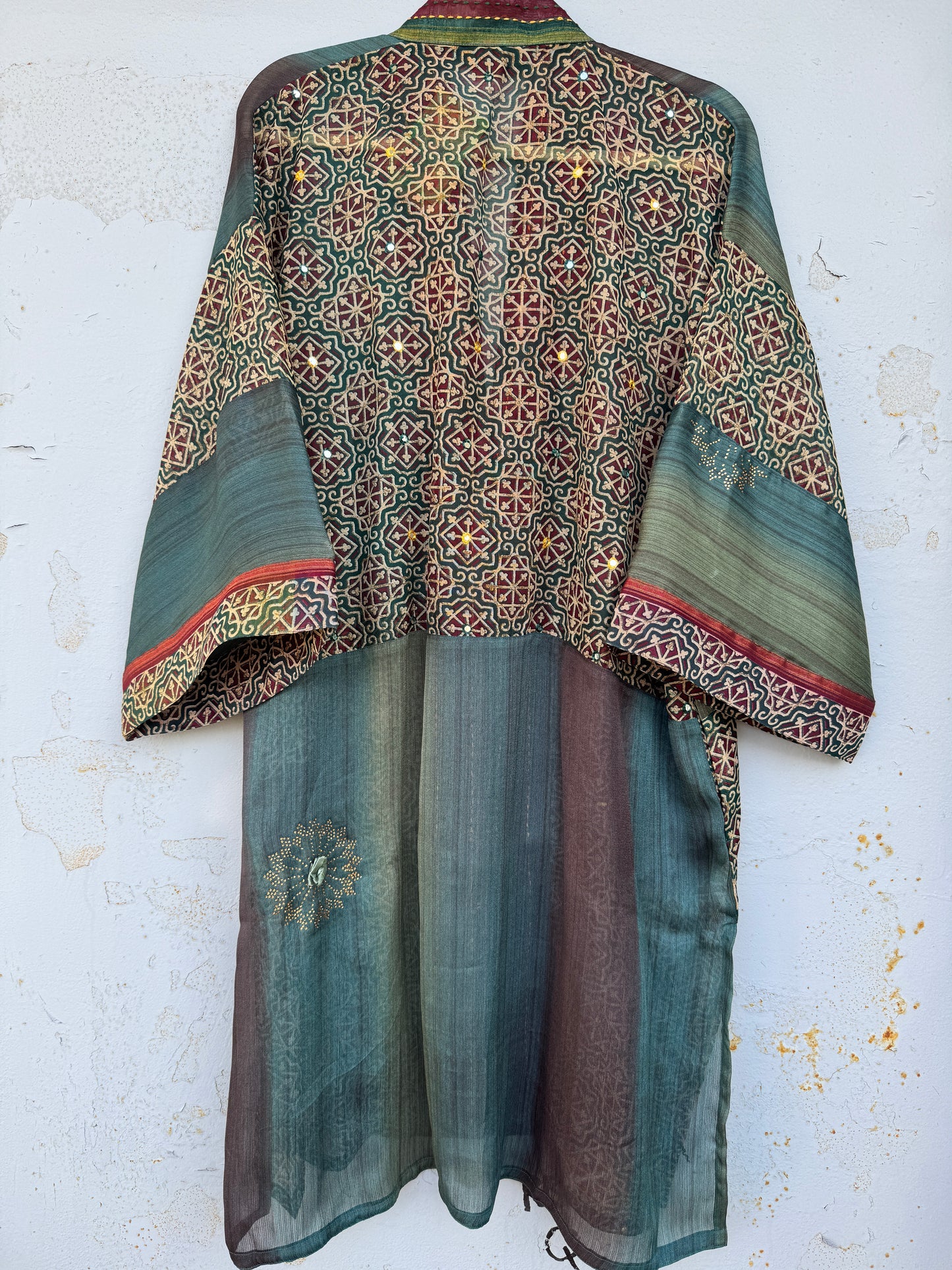 TEAL TILE KIMONOS LONG