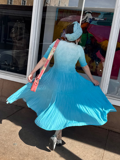 GENEVIEVE OMBRE SMOCK TOP DRESS