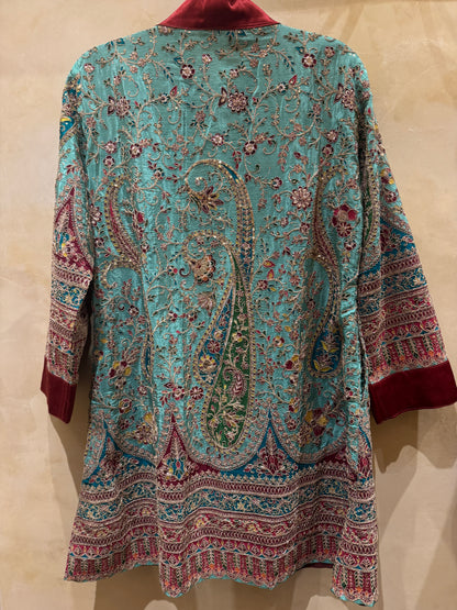 ROMANTIC GILDED AND EMBROIDERED SWING COAT