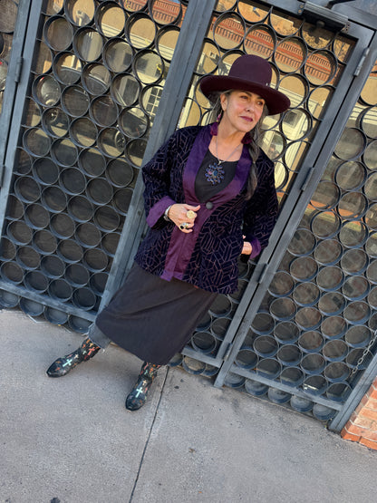 VELUXE MIDNIGHT BLUE SWING JACKET