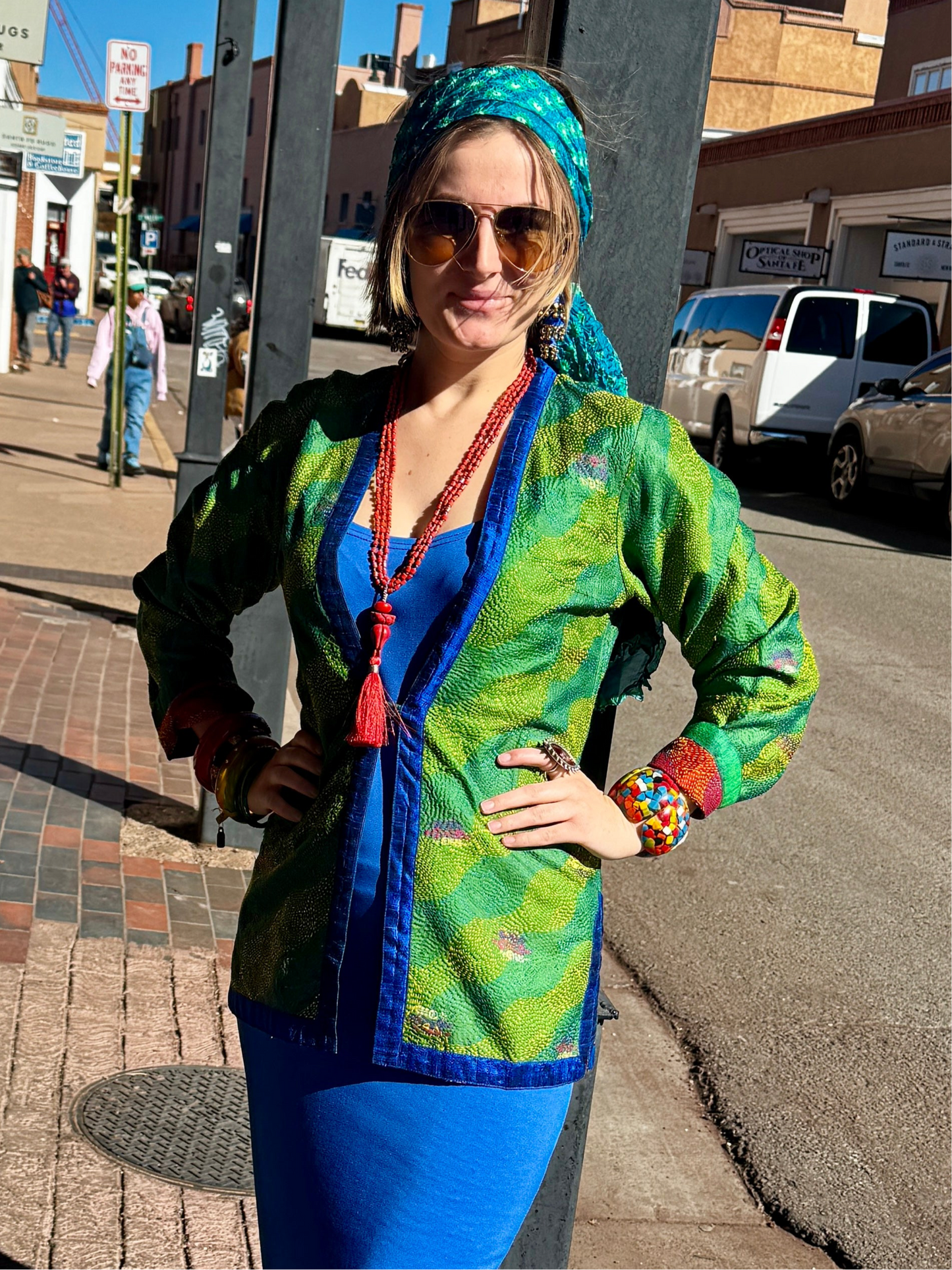 POP OF SPRING REVERSIBLE SILK JACKET
