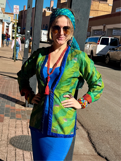 POP OF SPRING REVERSIBLE SILK JACKET