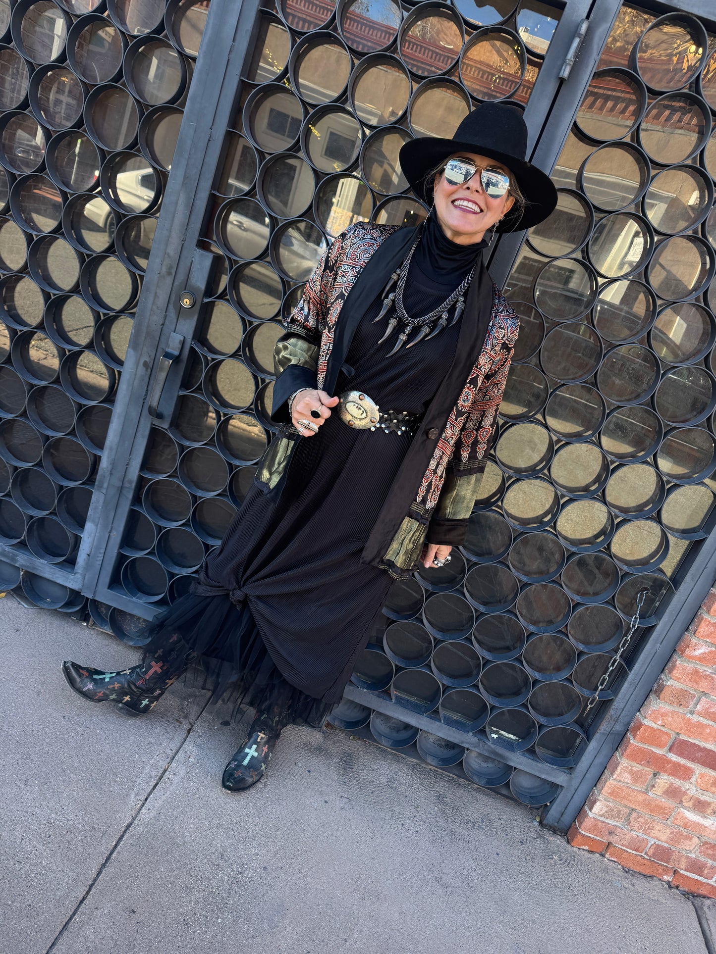 AJRAKH MIRRORED SWING JACKET