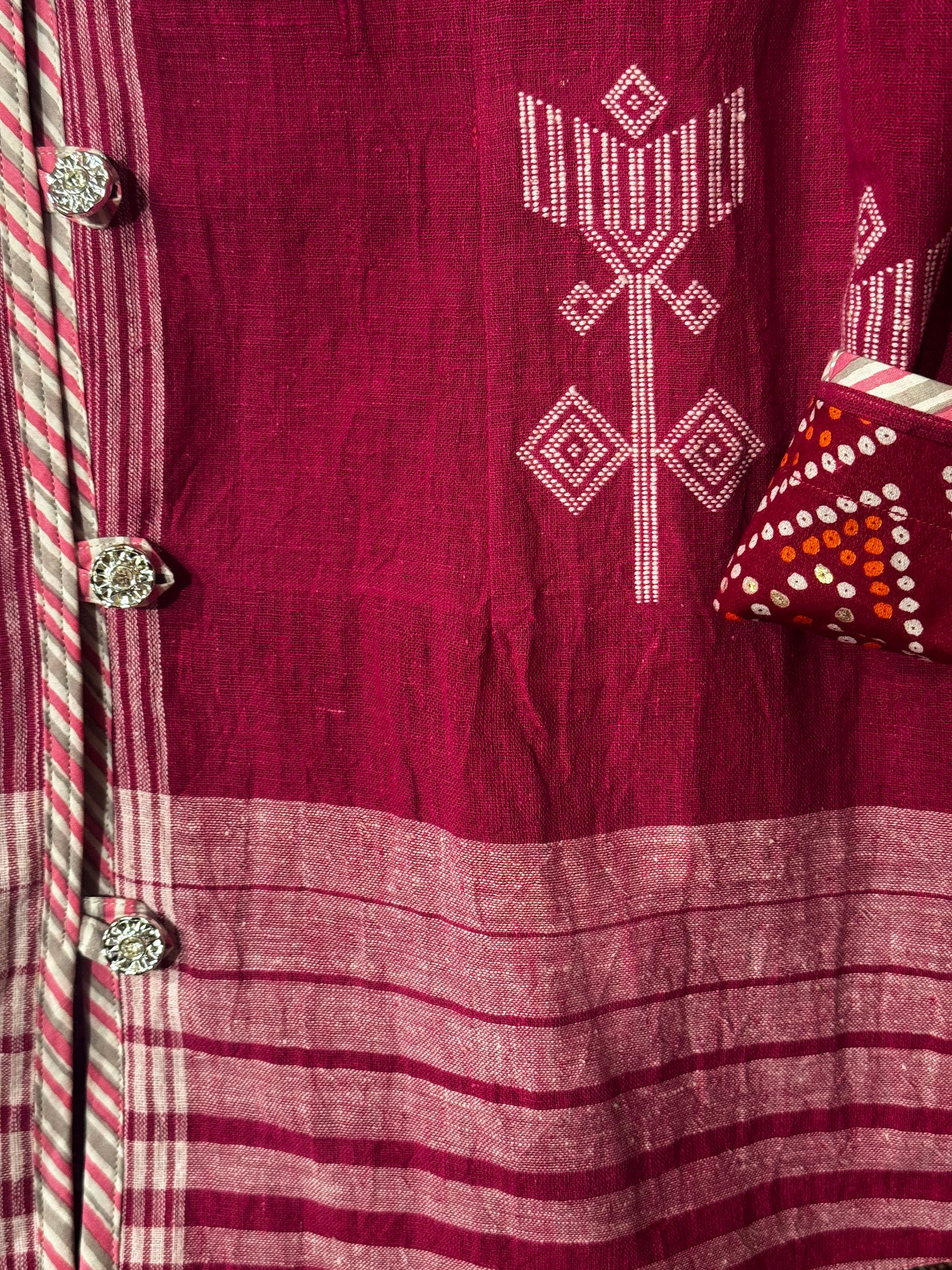 PINK HAND LOOM COTTON JACKET