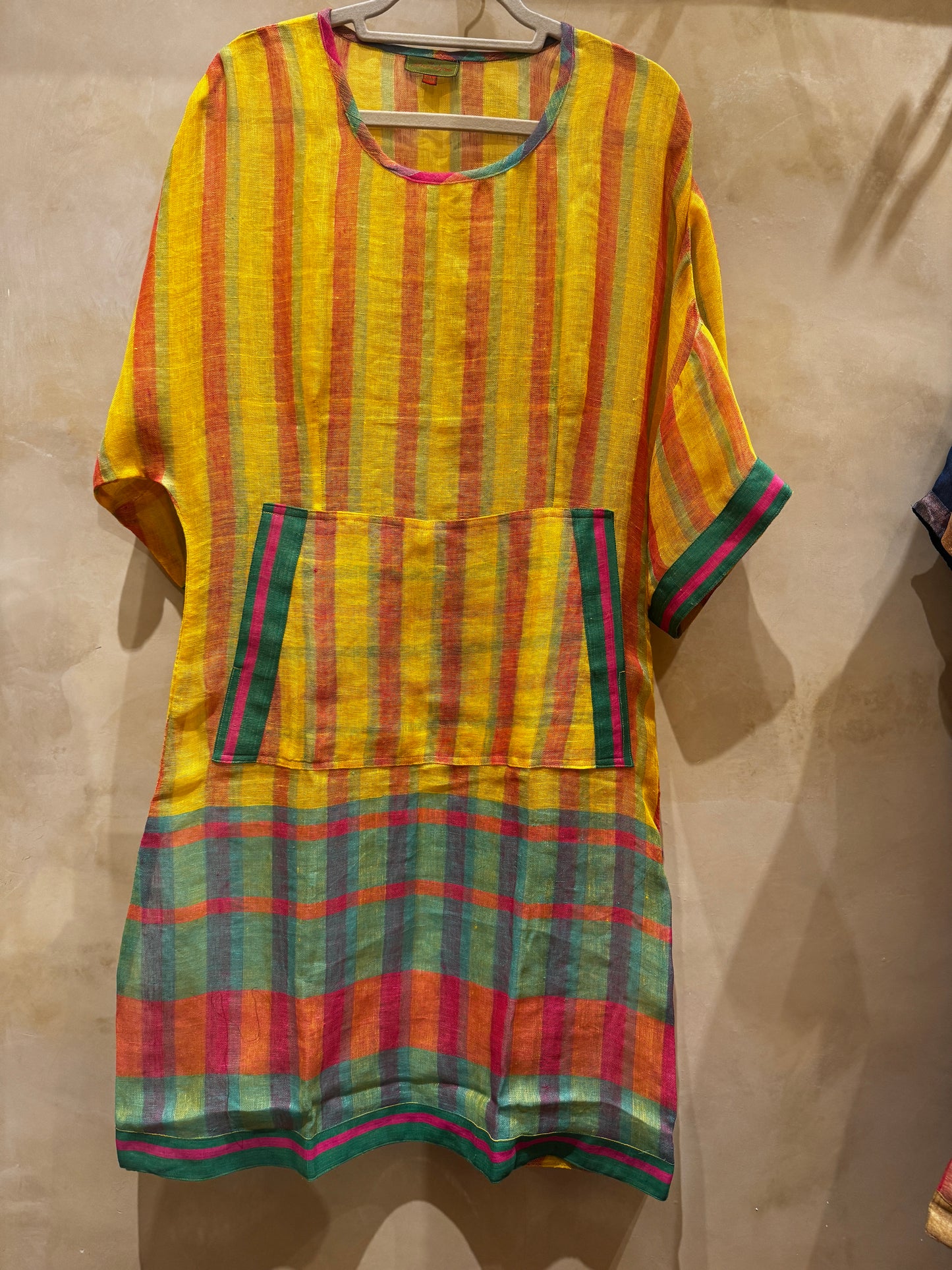 LINEN LINA DRESS HAND LOOMED