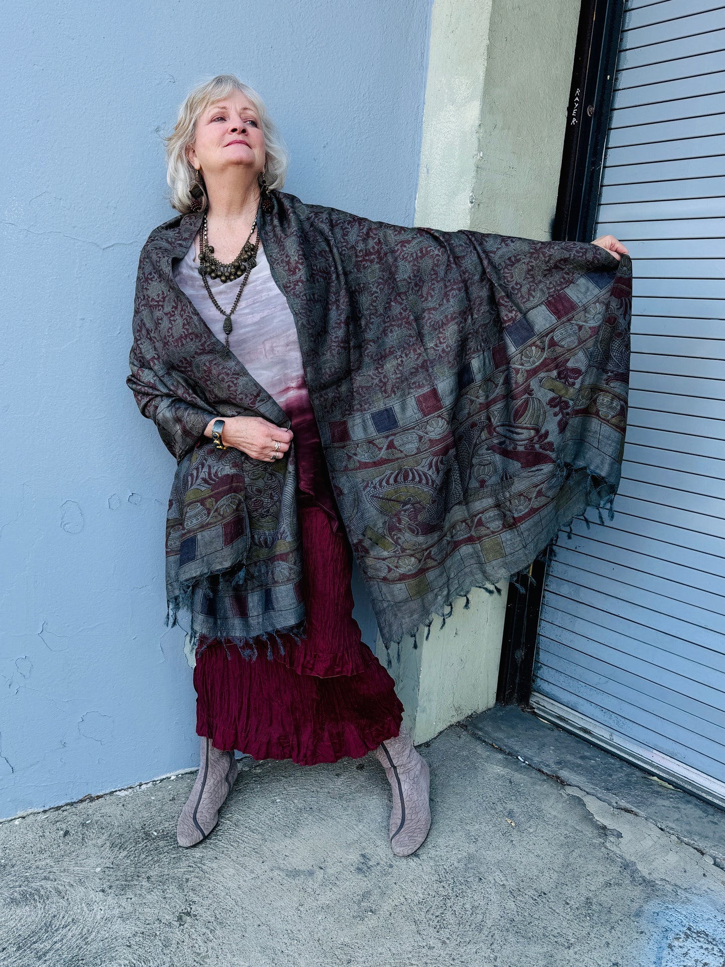 GREY GARDENS SILK SHAWL